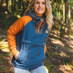 Ocean Recycled Insulated 1/2 Zip Jacket - Ensign Blue – Passenger Repreve Fabric, Half Zip Jacket, Off Grid, Women's Coats & Jackets, Sustainable Materials, Zip Jacket, Half Zip, Front Pocket, Parka