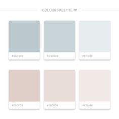 the color palette is shown in shades of gray, beige and white with different colors