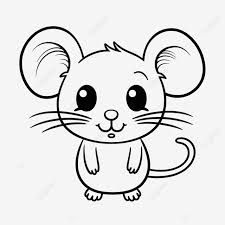 a cartoon mouse with big eyes on a white background