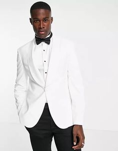 Latest Wedding Suits, Summer Wedding Suits, We Eloped, Black And White Wedding Theme, Wedding Tux, White Wedding Theme, Wedding Suits Groom, Male Clothes, Mens Attire