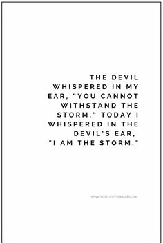 the devil whispered in my ear, you cannot't understand what it is