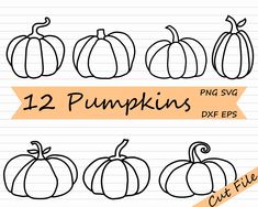 12 pumpkins svg files