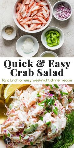 quick and easy crab salad recipe with fresh ingredients