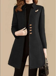 Collar: suit collarcolour: Khaki, black, orange, blueCN: ZhejiangBrand Name: wfamhOuterwear Type: Wool & BlendsOrigin: Mainland ChinaGender: WOMENMaterial: Wool,PolyesterSleeve Length(cm): FullClothing Length: LongPattern Type: SolidDecoration: Button,Pockets,SplicedCollar: O-NeckClosure Type: Single BreastedType: LOOSESleeve Style: RegularMaterial Composition: polyesterStyle: Office LadyModel Number: F07Age: Ages 35-45 Years OldRelease Date: SS2021 Plain Coats, Suit Collar, Loose Fashion, Coat Outfit, Woman Suit Fashion, Woolen Coat, Business Dresses, 여자 패션, Fashion Design Clothes