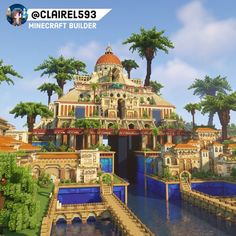 Arabian Palace, Minecraft Desert, Aztec Architecture, Minecraft Castle Blueprints, Minecraft Steampunk, Dessert House, Minecraft Java, Desert City