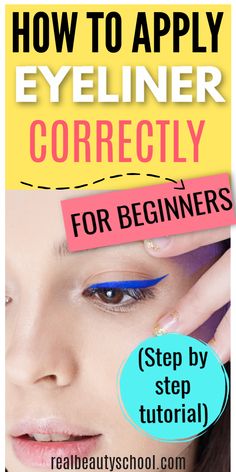 Apply Eyeliner For Beginners, Eyeliner Tutorial For Beginners, Eyeliner Types, Eyeliner Tips, How To Do Eyeliner, Eye Makeup Application, Winged Eyeliner Tutorial, Eyeliner Liquid