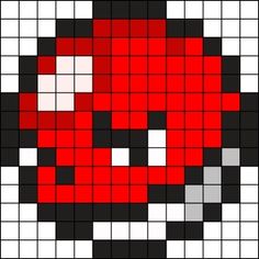 an image of a red and black pixel art