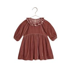 Noralee - Adeline Velvet Dress - Poppy-Dresses-6-12M (12M)-Posh Baby Toddler Fall Dress, Winter Wedding Red, Girls Fall Dresses, Toddler Girl Fall, Christmas Dress Baby, Winter Outfits For Girls, Long Sleeve Velvet Dress, Sophisticated Dress