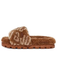 (WMNS) UGG Logo Slides 'Brown' 1148770-HWD Ugg Minis, Creepy Wallpaper, Shoes List, Cute Uggs, Fall Shoe, Crocs Fashion, Classic Ugg Boots, Pretty Shoes Sneakers, Ugg Mini