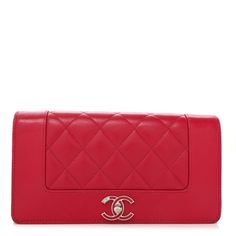 This is an authentic CHANEL Sheepskin Quilted Mademoiselle Vintage Flap Wallet in Dark Pink. This stylish wallet is crafted of diamond-quilted caviarleather in pink. The wallet has a facing silver and pink faux Chanel CC turn lock and opens to a partitioned pink leather interior with card slots, bill pockets, and a zipper compartment. Chanel Chain Bag, Dad Sandals, Pop Stitch, Chanel Pearls, Chanel Tweed, Pink Chanel, Chanel Caviar, Chanel Wallet, Diamond Quilt