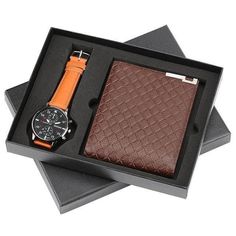 Color: gift set 12 Elegant Wallet, Gifts Set, Mens Watches Leather, Modern Watches, Purse Gift, Wallet Gifts, Leather Gifts, Mens Gift Sets, Gift Packs