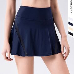 The Emes Shop skirt is detailed with a fitted thick waistband. a side mesh paneling. and a small ruffled design. Features built in shortsin a buttery soft. breathable. quick-drying light-weight fabric suitable for a run. hike. or a tennis match.MATERIAL:85% Nylon. 15%SpandexMEASUREMENTS:Small : 4-6 Waist: 25 26.5 n Hips: 35 36.5 n Medium : 6-8 Waist: 26.5 28 n Hips: 36.5 38 n Large : 8-10 Waist: 28 29.5 n Hips: 38 39.5 n X-Large : 10-12 Waist: 29.5 31 n Hips: 39.5 41 n Skirted Skort With Built-in Shorts For Workout, Sports Mini Skirt With Built-in Shorts, Sporty Flowy Skirt With Built-in Shorts, Summer Sports Mini Skort, Sports Skirted Shorts, Lined Swim Skirt For Summer Sports, Summer Sports Lined Swim Skirt, Fitted Mesh Skirt Bottoms, Summer Sports Mini Skirt