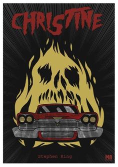 a car with flames on it and the words charlotte written in red, yellow and black