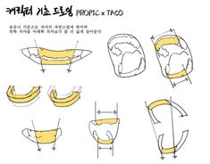 the instructions for how to draw a banana and other things that are in each section