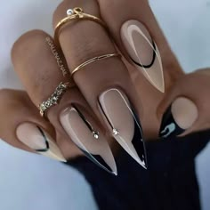 Stiletto Nails Designs, Almond Acrylic Nails, Nails 2023, Luxury Nails, Fabulous Nails, Coffin Nails Designs, Fire Nails, Fancy Nails, Chic Nails