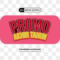 an advertisement with the words promo akhir tahun in red and yellow letters