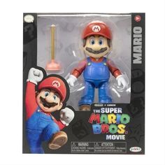 the super mario bros action figure is in its package