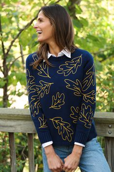 Your newest fall sweater obsession is here & it’s 100% cotton! A relaxed fit, and chainstitch gold leaves all come together to create the perfect fall closet essential. Whether paired with your favorite denim or thrown over a fall dress, this sweater effortlessly elevates your look! Bonus - Our Cotton Heirloom Sweaters are WASHABLE! So feel free to wear this incredibly soft sweater on repeat all season long. FAVORITE FEATURES: 100% Heirloom Cotton Chainstitch gold leaves Easy relaxed fit Fall Closet Essentials, Womens Dress Tops, Fall Closet, Fall Dress, Fall Sweater, Gold Leaves, Soft Sweater, Date Night Dresses, Maternity Shops