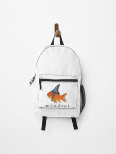 "Fish Shark Mindset Is Everything Motivational Inspiration" Backpack by yhdeSign | Redbubble Shark Mindset, Mindset Is Everything, Motivational Inspiration