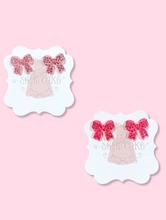 Bedazzled Bow Earrings | Sassy Shortcake Preppy Earrings, Sassy Shortcake, 11 Birthday, Jewelry Girl, Camper Life, How To Have Twins, Junior Year, 11th Birthday, Rhinestone Bow