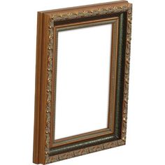 an old fashioned wooden frame on a white background