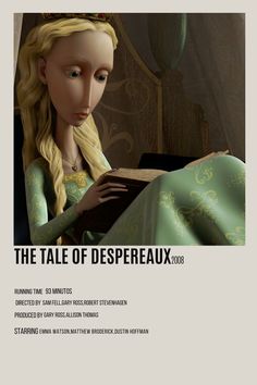 the tale of despereauux book cover with an image of a woman reading