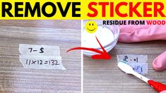 the instructions for how to remove stickers from wood and paint them red or white