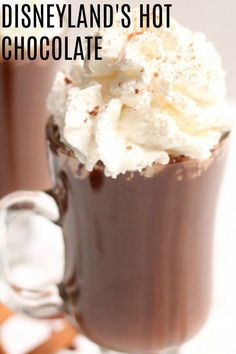 there is a hot chocolate drink with whipped cream on top