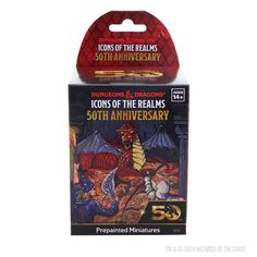 the box for dragon's 50th anniversary is shown