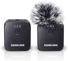 the soniccakee microphone is next to an electronic device with a furry tail on it