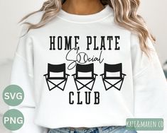 Home Plate Social Club, Funny Baseball Mom Shirts, Softball Mom Svg Free, Funny Softball Mom Shirts, Mom Of Both Baseball And Softball, Softball Shirts Svg, Funny Softball Shirts, Cricut Baseball, Baseball Manager