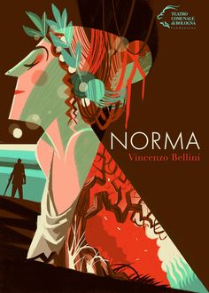 the poster for norma, which features two women with different hair styles and colors