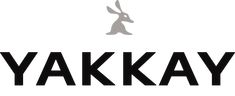 the words yakkay are black and white with an image of a rabbit on it