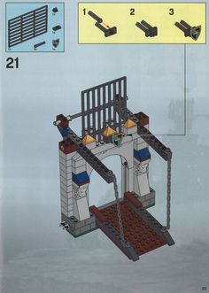 the instructions for how to build a lego castle with pictures and instructions on how to use them