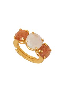 BOUNKIT JEWELRY-Sunstone Anne Ring-WHT/ORG Sunstone Moonstone, Sunstone Ring, Sunstone Jewelry, Discount Jewelry, Jewel Box, Boutique Jewelry, Jewelry Lover, Small Gifts, Moonstone