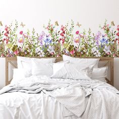 PRICES MAY VARY. What you get: the package comes with 1 sheet of flower butterfly wall sticker measuring approx. 19.69 x 82.68 inches/ 50 x 210 cm (including 6 pieces of stickers), enough to cater to your needs for wall decoration in family bedrooms, living rooms, kids' room, office rooms, classrooms, shops, etc., adding color and glam to the surroundings Durable and removable: these flower butterfly wall decals are made of self-adhesive PVC material, reliable and waterproof, safe and durable to Greenery Wall Decor, Nursery Classroom, Greenery Wall, Flower Mural, Floral Wall Decals, Butterfly Wall Decals, Murals For Kids, Stick Art, Flower Wall Decals