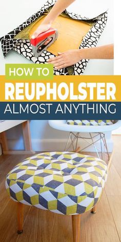 how to reupholster an almost anything ottoman