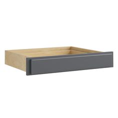 the drawer is made from wood and has two compartments on each side, one for storing items