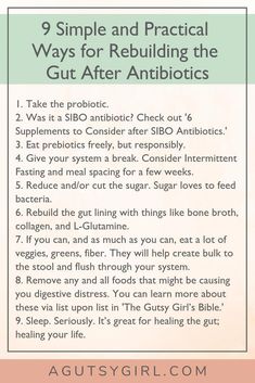 Probiotics vs Antibiotics (Side Effects of Antibiotics and Rebuilding the Gut) (Episode 102, Bites #37) + simple steps agutsygirl.com Sugar Love, Aip Diet, Probiotic Foods, Leaky Gut, Functional Medicine, Intermittent Fasting