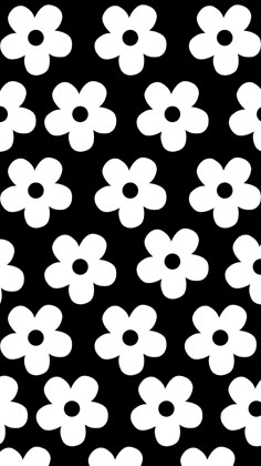 a black and white flower pattern is shown