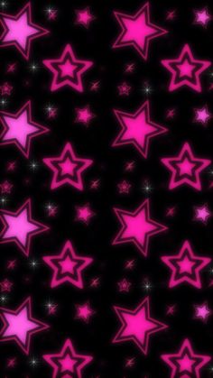 pink and black stars are all over the screen in this dark background with lightening