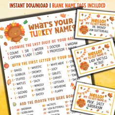 a printable thanksgiving game for kids to play with