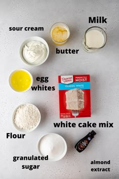 ingredients needed to make an egg white cake