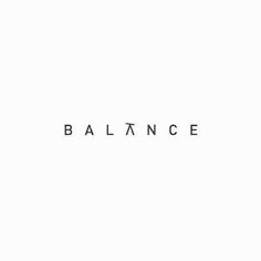 the word balance written in black ink on a white background