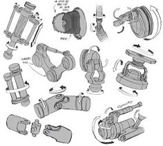 an image of different types of objects that are in the process of being drawn on paper