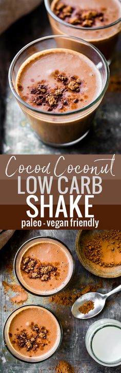 two bowls of low carb shake with spoons