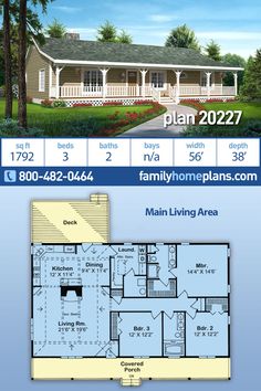 the floor plan for a house that has two levels and three rooms, with an attached garage