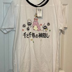 Her Universe Presents Studio Ghibli! This Shirt Is 60% Cotton And 40% Polyester. It's Supersoft And Has A Black Band Around The Collar. Of Course It Has Soot Sprites!!! It Is New With Tags And A Size 2xl Studio Ghibli Clothes, Ghibli Clothes, Anime Fits, Toy Story Clouds, Ghibli Studios, Totoro T Shirt, Painting Clothes, Classic Disney Characters, Soot Sprites