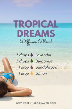 Experience the joy of summer in your home with our amazing Tropical dreams diffuser blend recipe! This unique blend of essential oils will help you relax and unwind, making every day feel like a vacation. Diffuser Scents, Summer Diffuser Blends, Summer Essential Oils, Scent Blends, Printable Recipes, Doterra Diffuser Blends, Essential Oil Combinations, Essential Oil Diffuser Blends Recipes, Essential Oil Diffuser Recipes