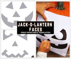 jack - o - lantern faces free printable templates for kids and adults to make